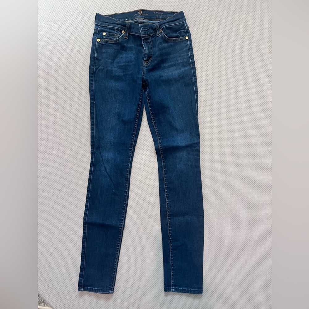 7 for all man kind mid rise skinny jeans